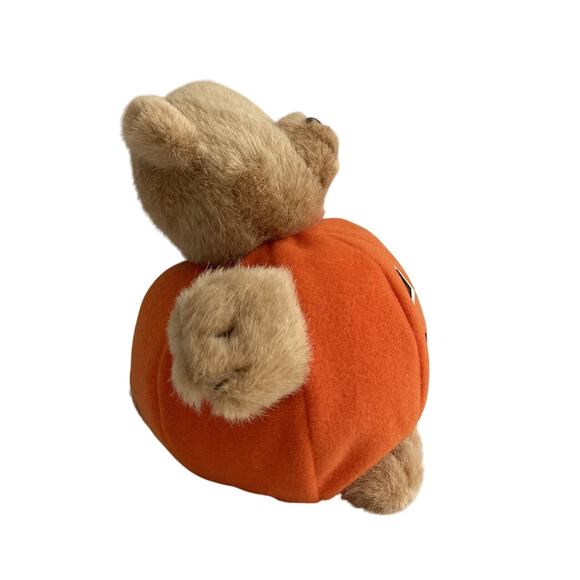 Russ Plush Stuffed Animal Halloween Jack O Lantern Bear Treats 6 Inches Tall - Picture 5 of 9